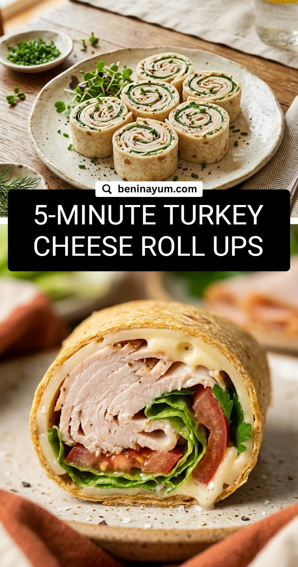 5-Minute Turkey Cheese Roll Ups