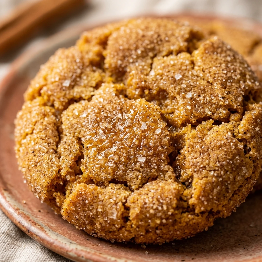 Brown Butter Pumpkin Snickerdoodle Cookies
