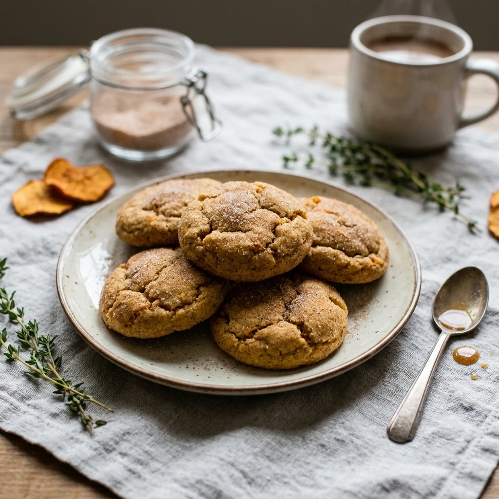 Brown Butter Pumpkin Snickerdoodle Cookies