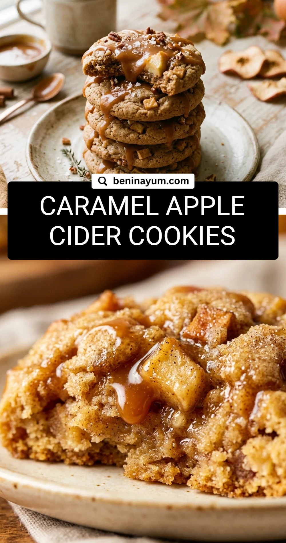 Caramel Apple Cider Cookies