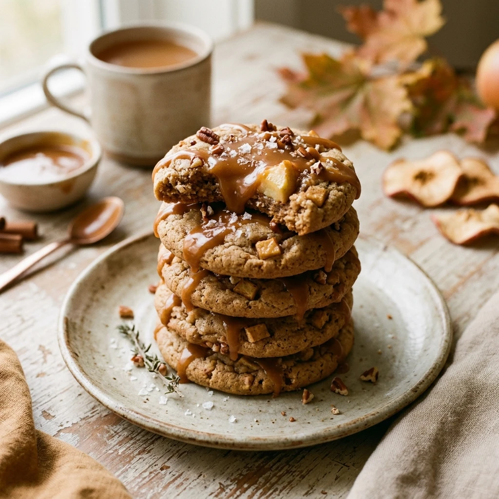 Caramel Apple Cider Cookies