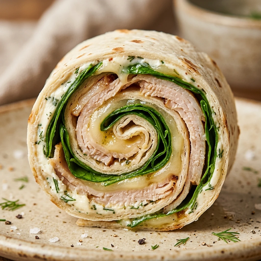 Cheesy Turkey Pinwheel Lunch Wraps