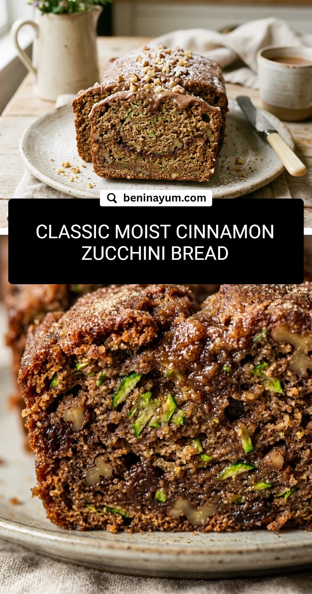 Classic Moist Cinnamon Zucchini Bread
