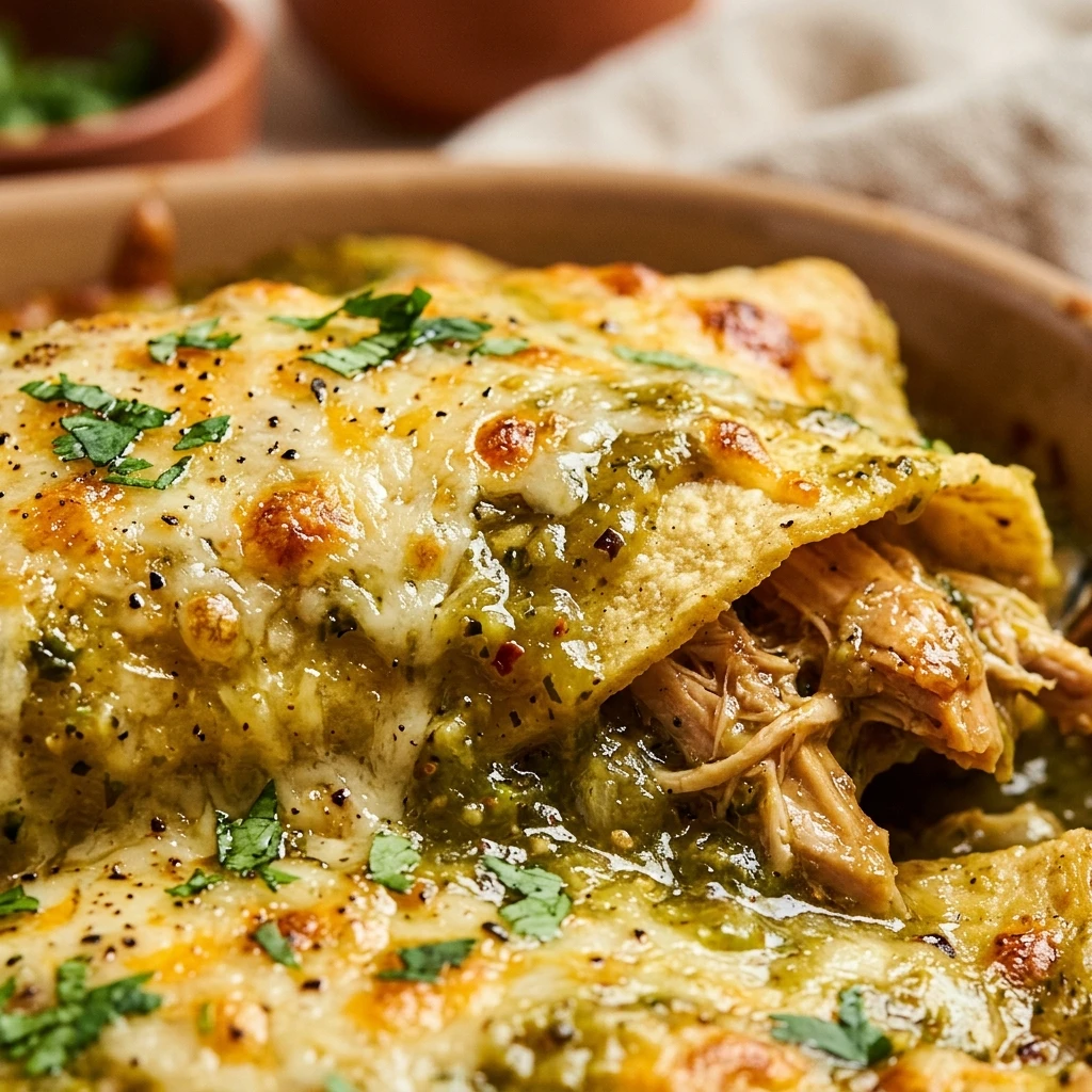 Creamy Hatch Chili Chicken Enchiladas