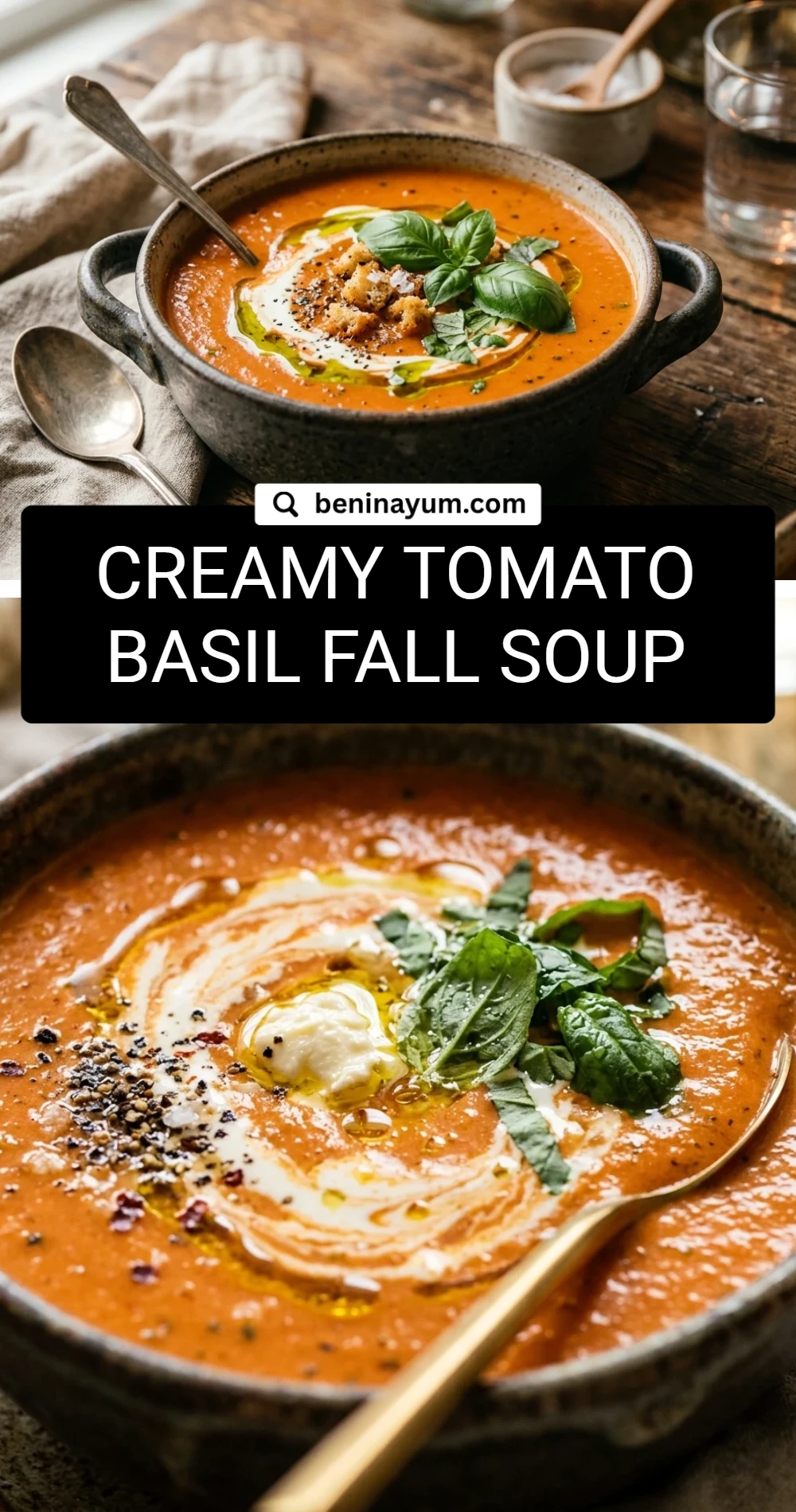 Creamy Tomato Basil Fall Soup