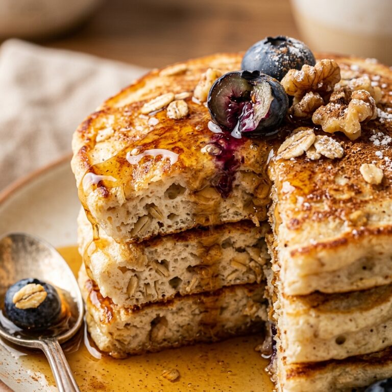 Egg White Oatmeal Pancakes