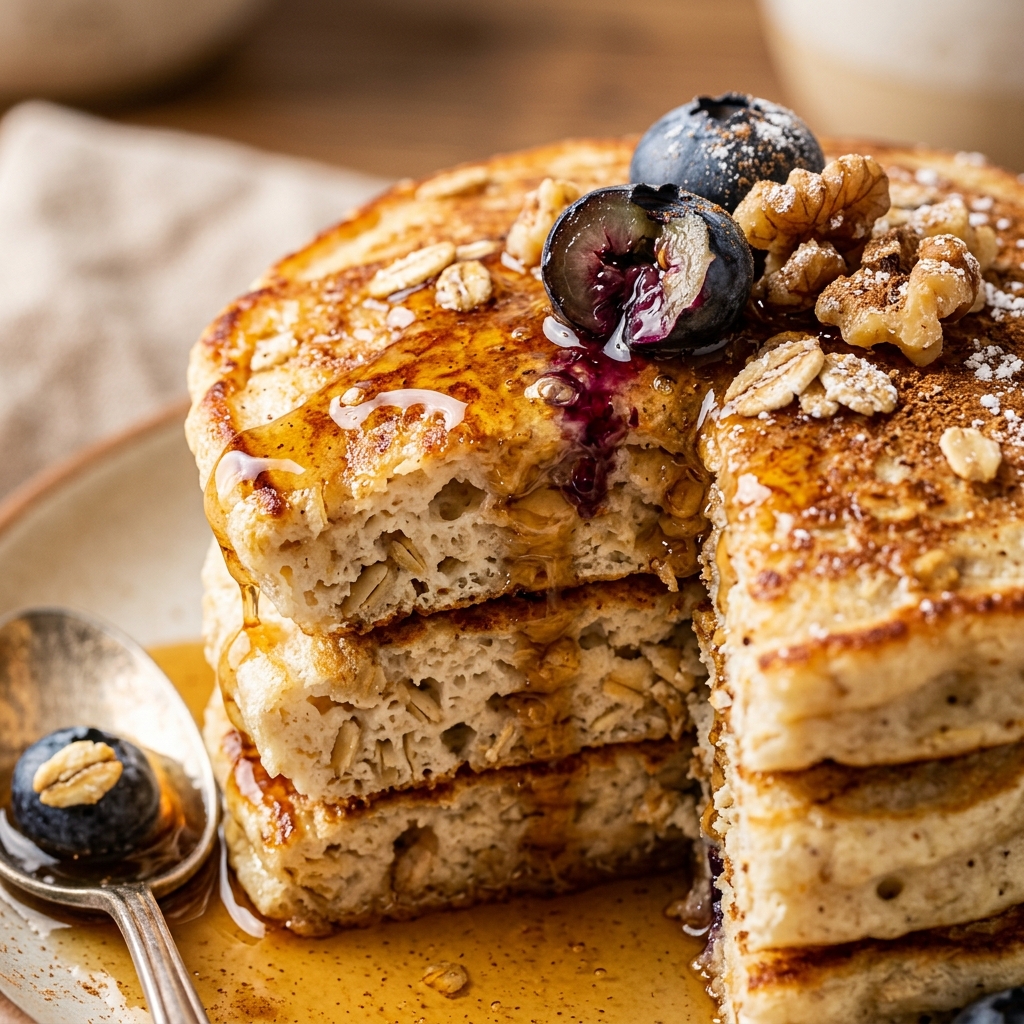 Egg White Oatmeal Pancakes