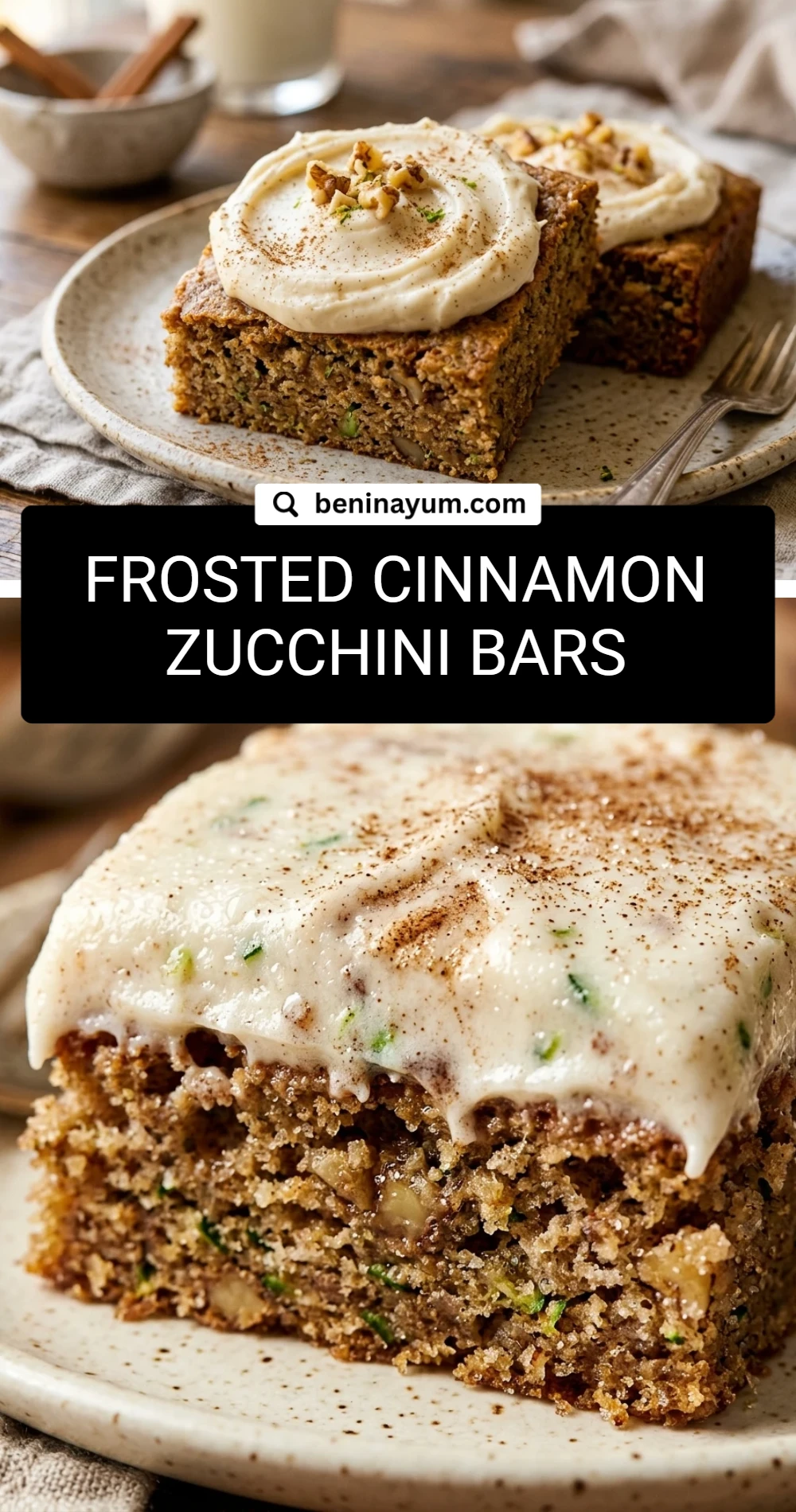 Frosted Cinnamon Zucchini Bars