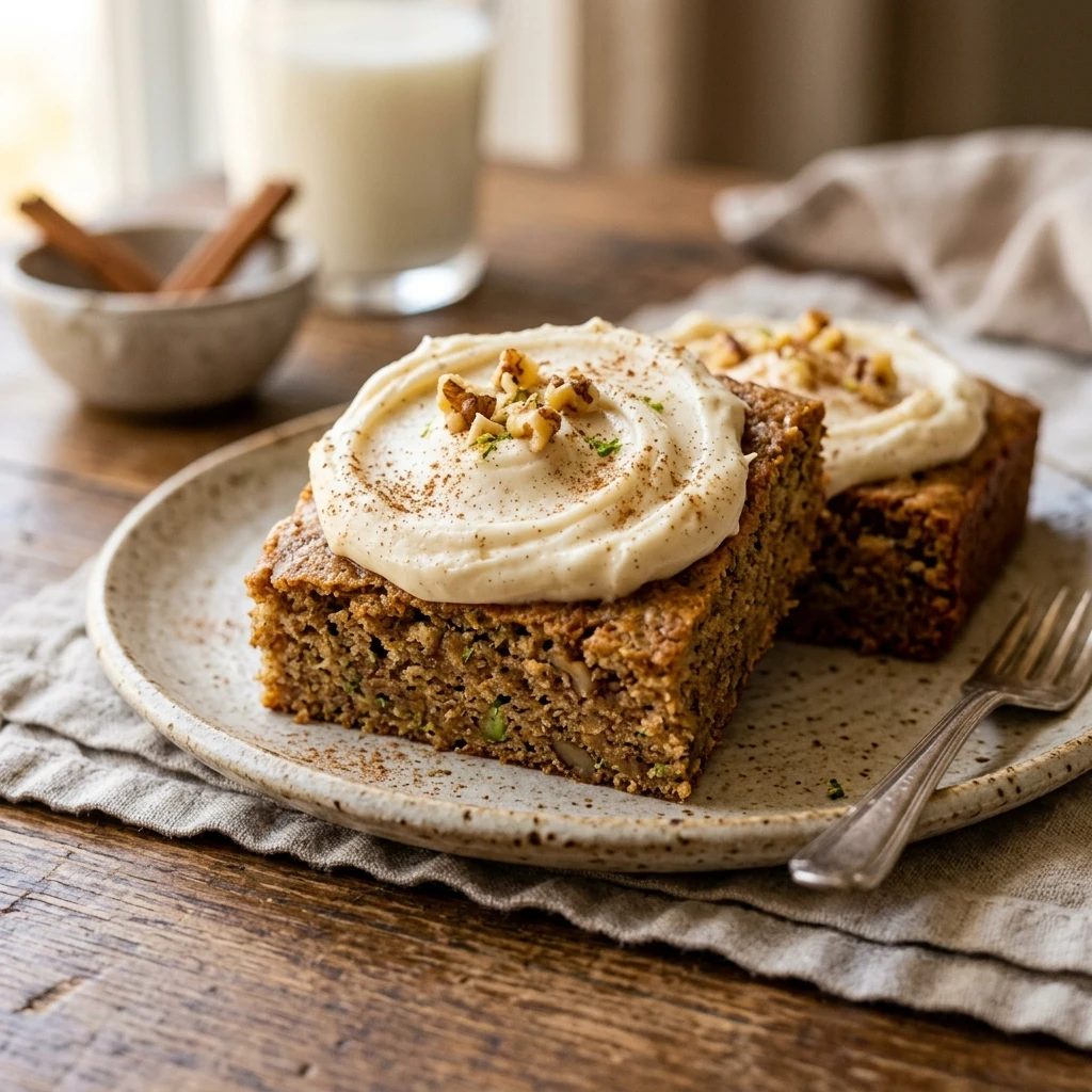 Frosted Cinnamon Zucchini Bars