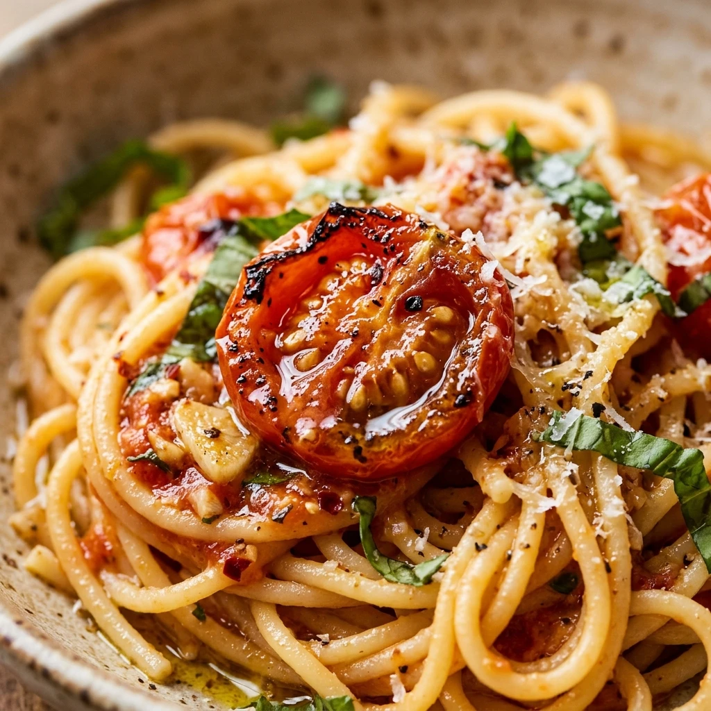 Garlic Roasted Cherry Tomato Pasta