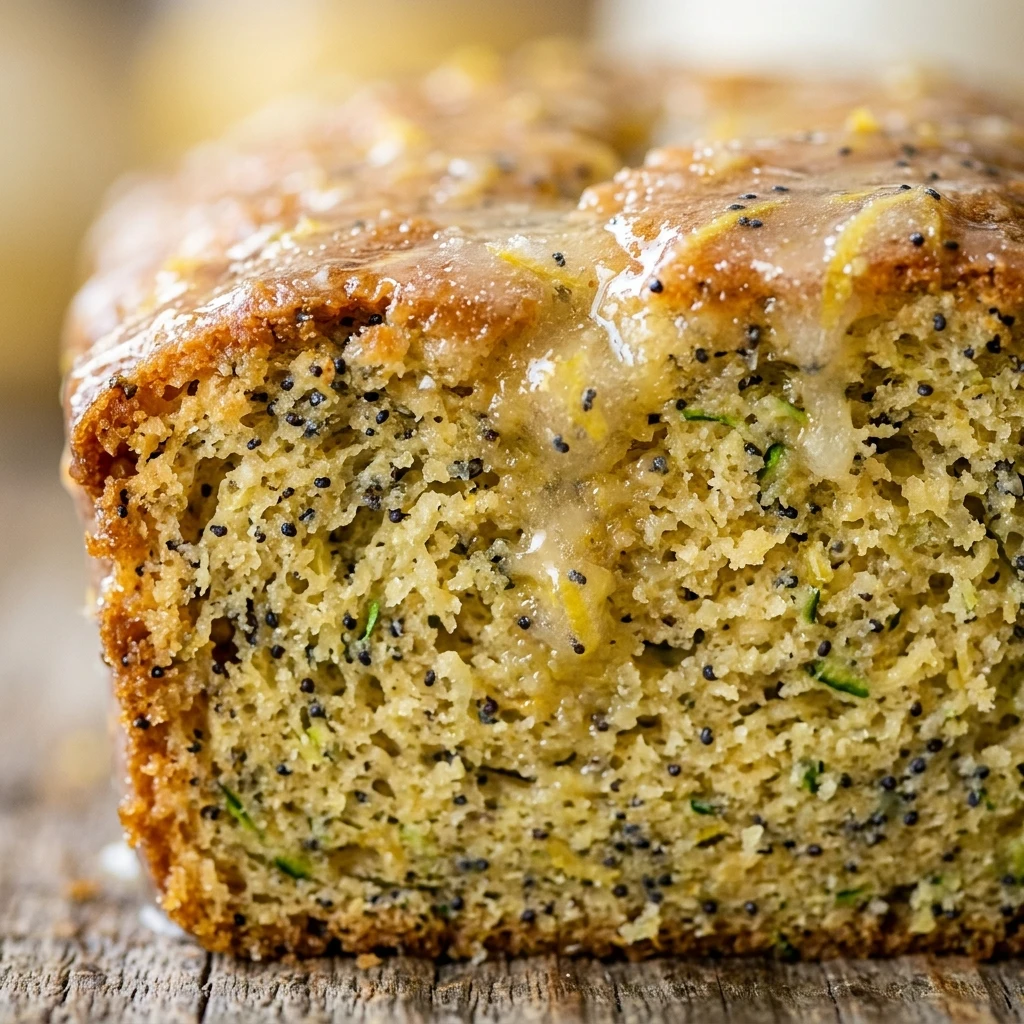 Glazed Lemon Poppy Zucchini Bread