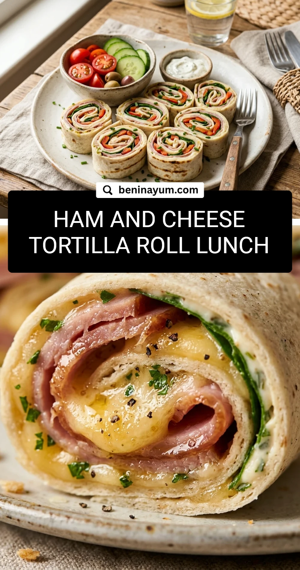 Ham And Cheese Tortilla Roll Lunch