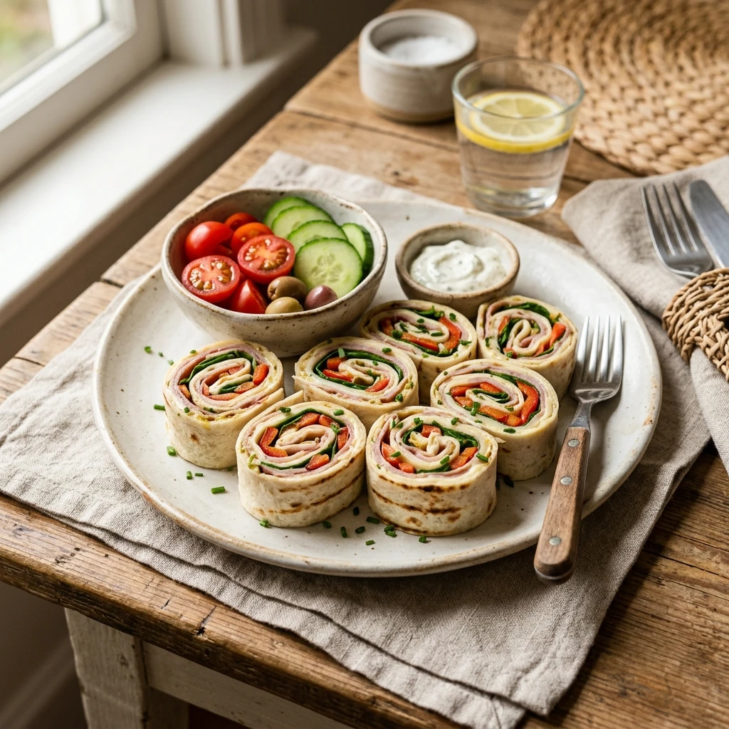 Ham And Cheese Tortilla Roll Lunch