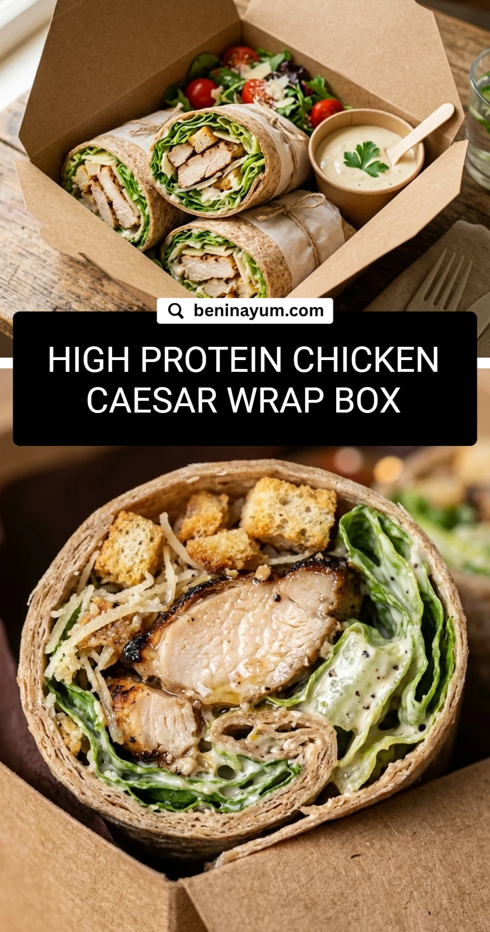 High Protein Chicken Caesar Wrap Box