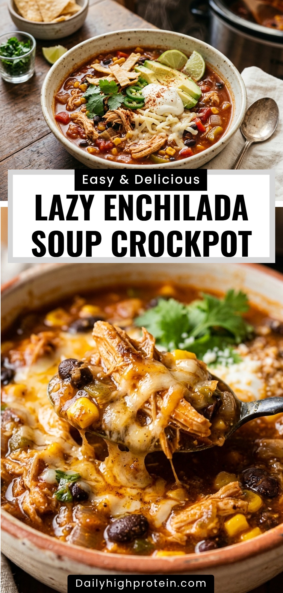 Lazy Enchilada Soup Crockpot