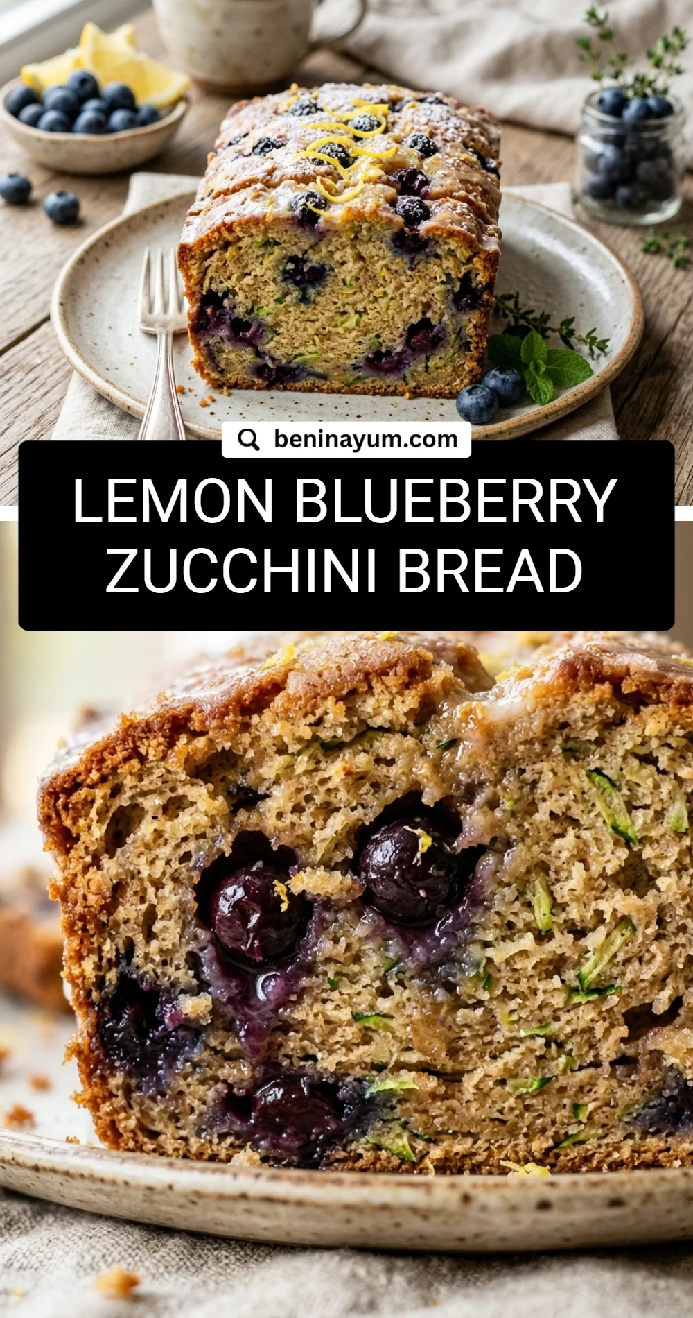 Lemon Blueberry Zucchini Bread