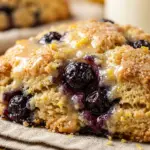 Lemon Glazed Huckleberry Scones