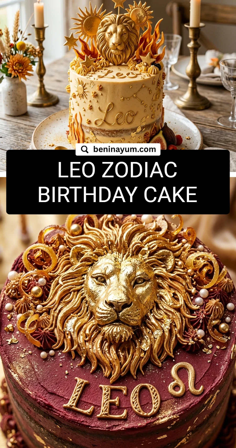 Leo Zodiac Birthday Cake