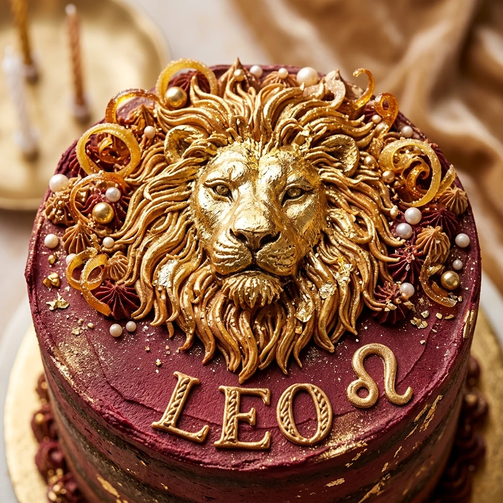 Leo Zodiac Birthday Cake