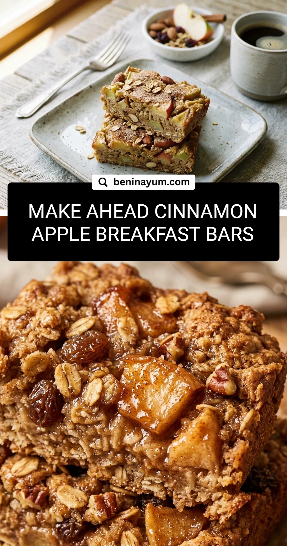 Make Ahead Cinnamon Apple Breakfast Bars