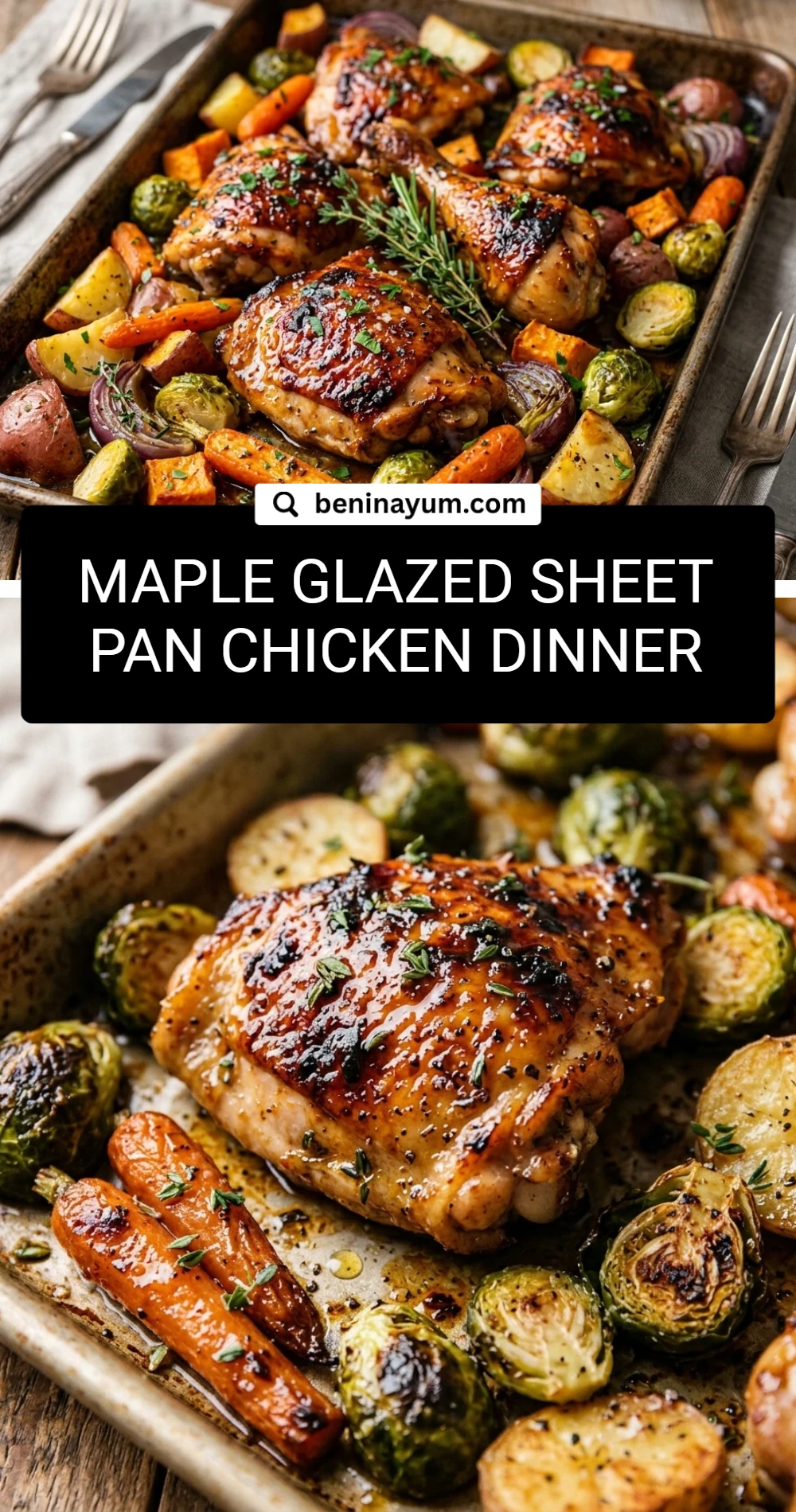Maple Glazed Sheet Pan Chicken Dinner