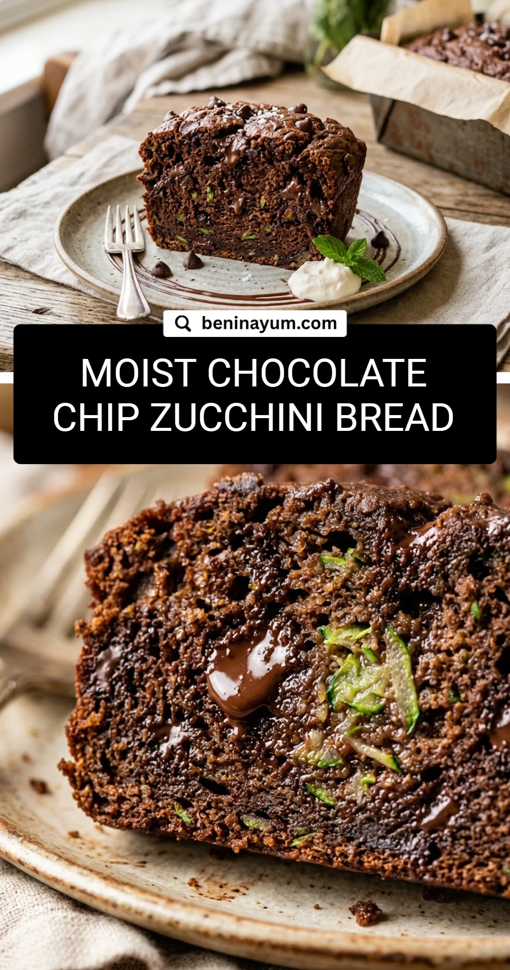 Moist Chocolate Chip Zucchini Bread