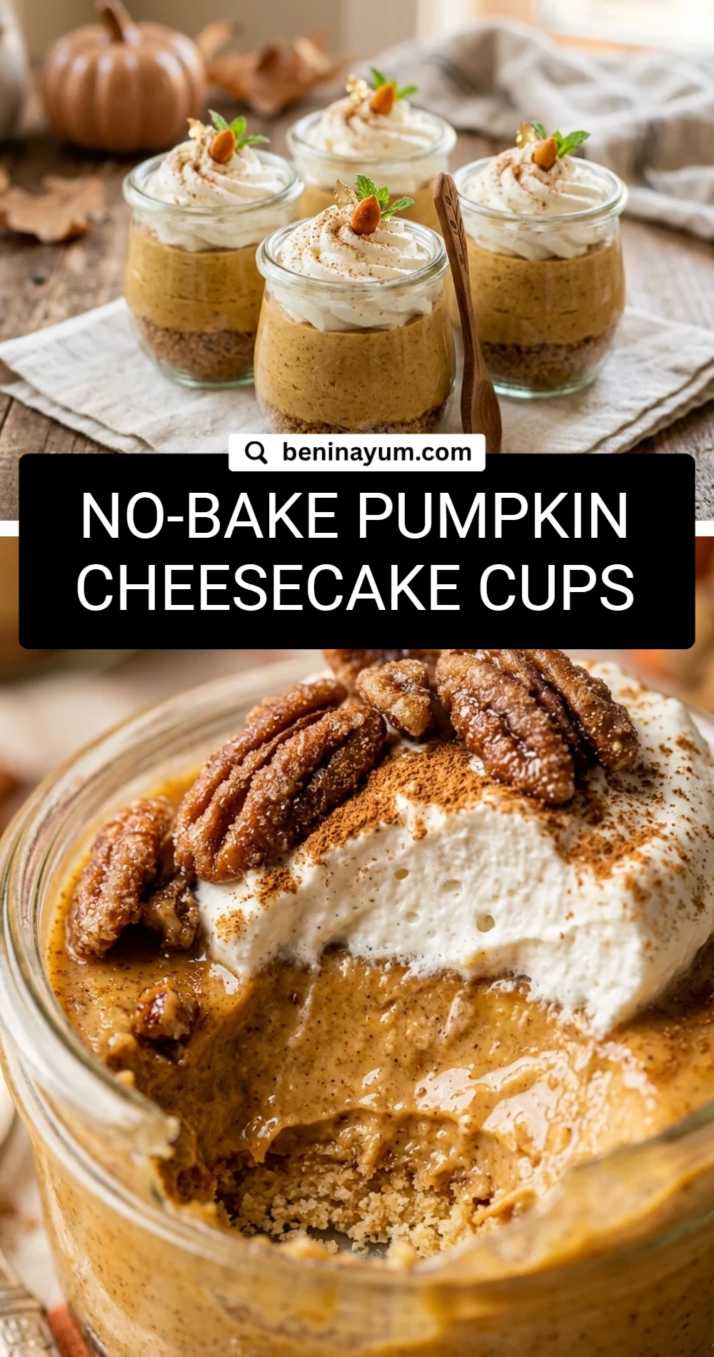 No-Bake Pumpkin Cheesecake Cups
