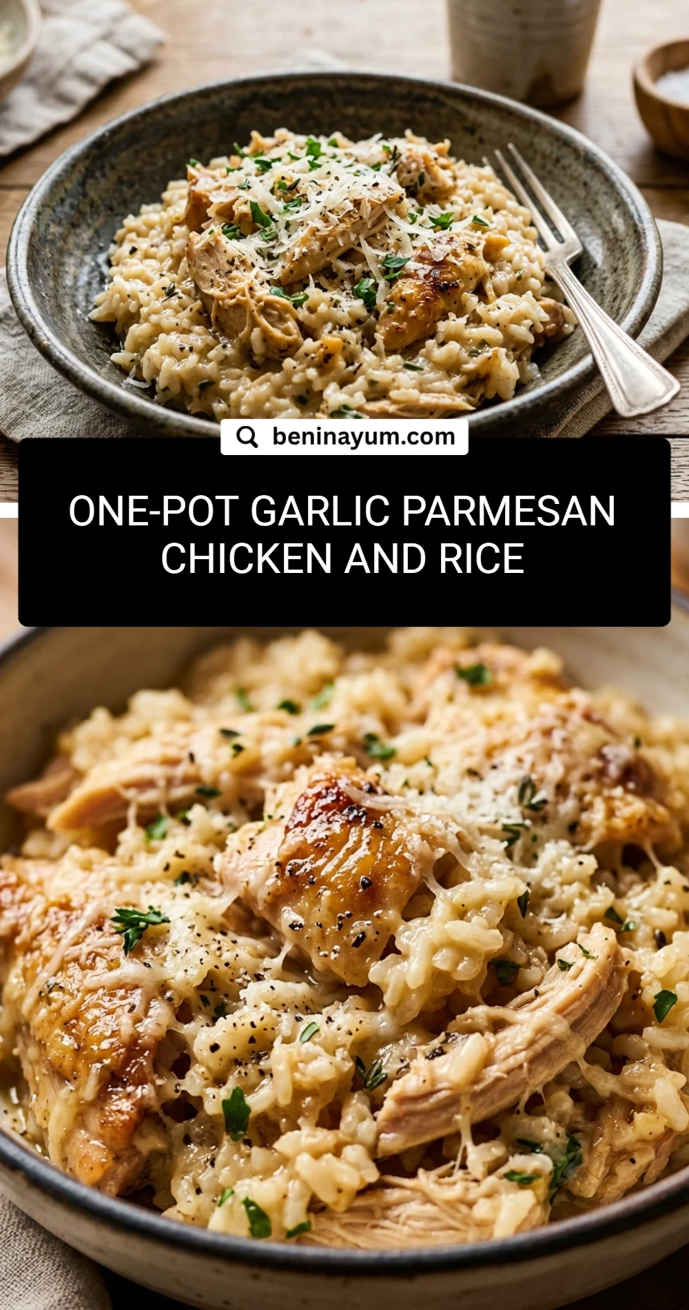 One-Pot Garlic Parmesan Chicken And Rice