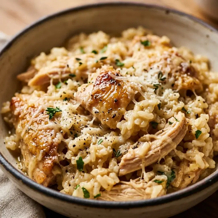 One-Pot Garlic Parmesan Chicken And Rice