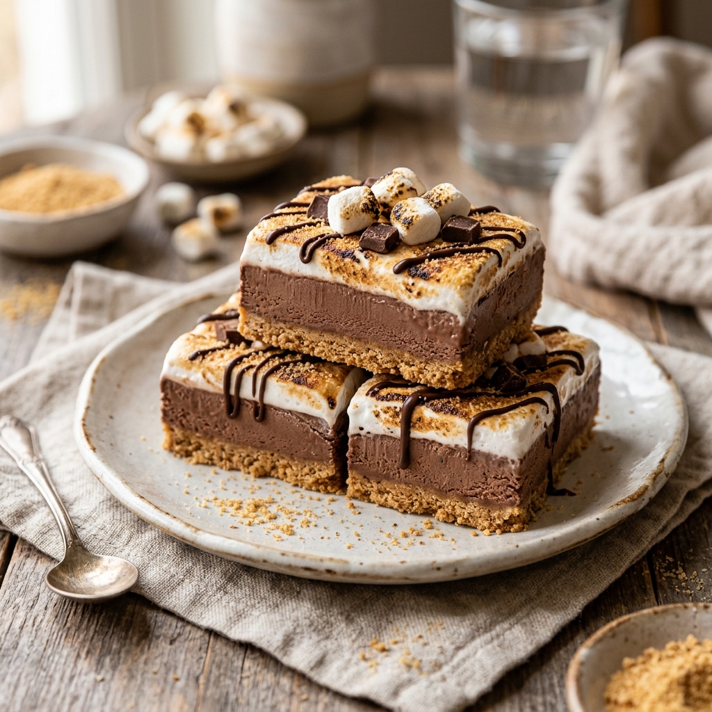 Protein Frozen S'mores Bars