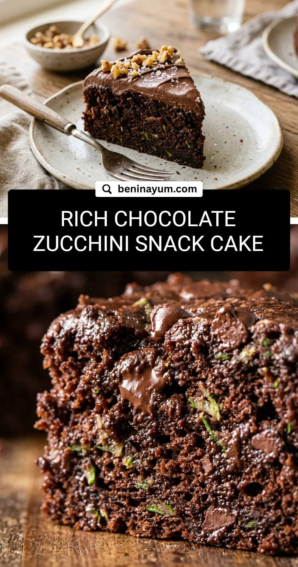 Rich Chocolate Zucchini Snack Cake