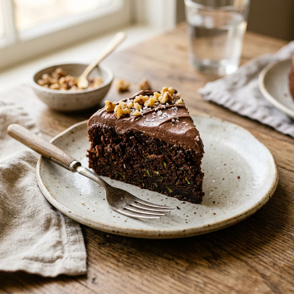 Rich Chocolate Zucchini Snack Cake