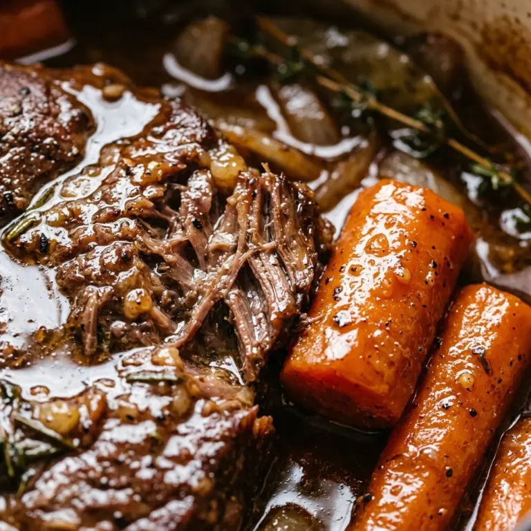 Slow Cooker Pot Roast With Carrots