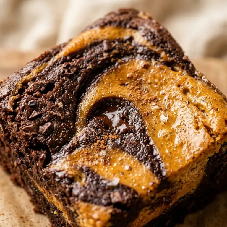 Swirled Pumpkin Cheesecake Brownies