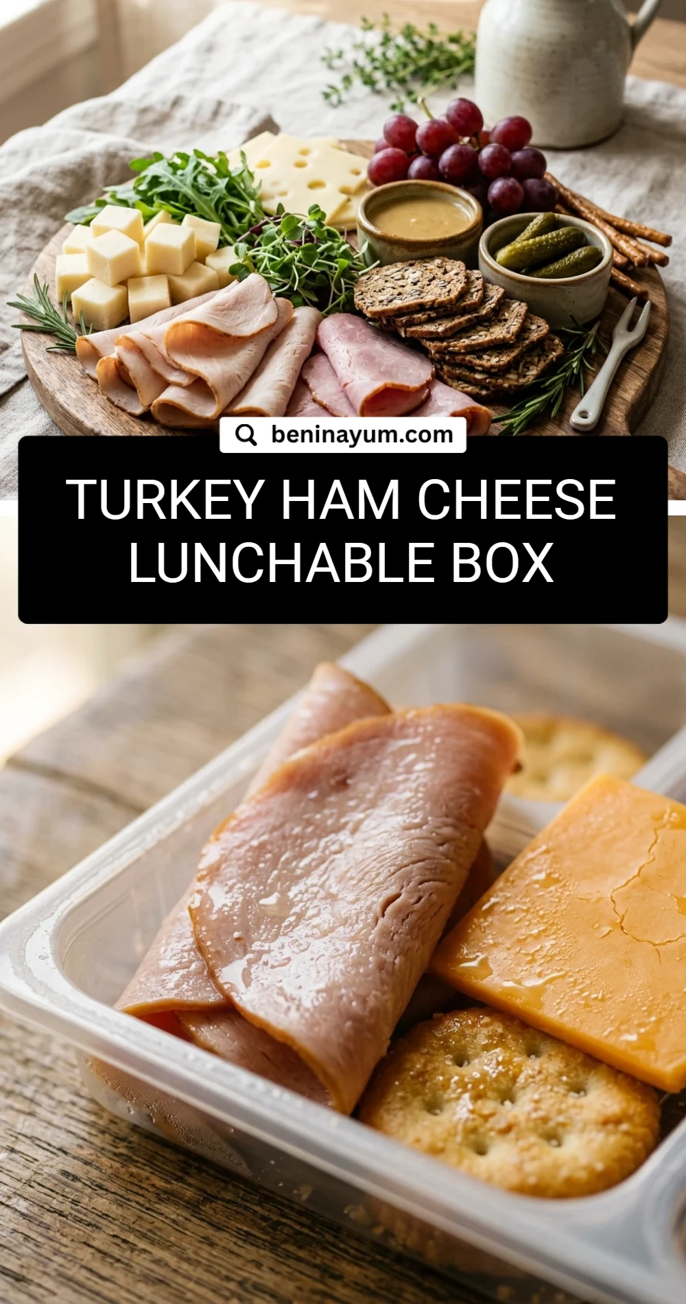 Turkey Ham Cheese Lunchable Box