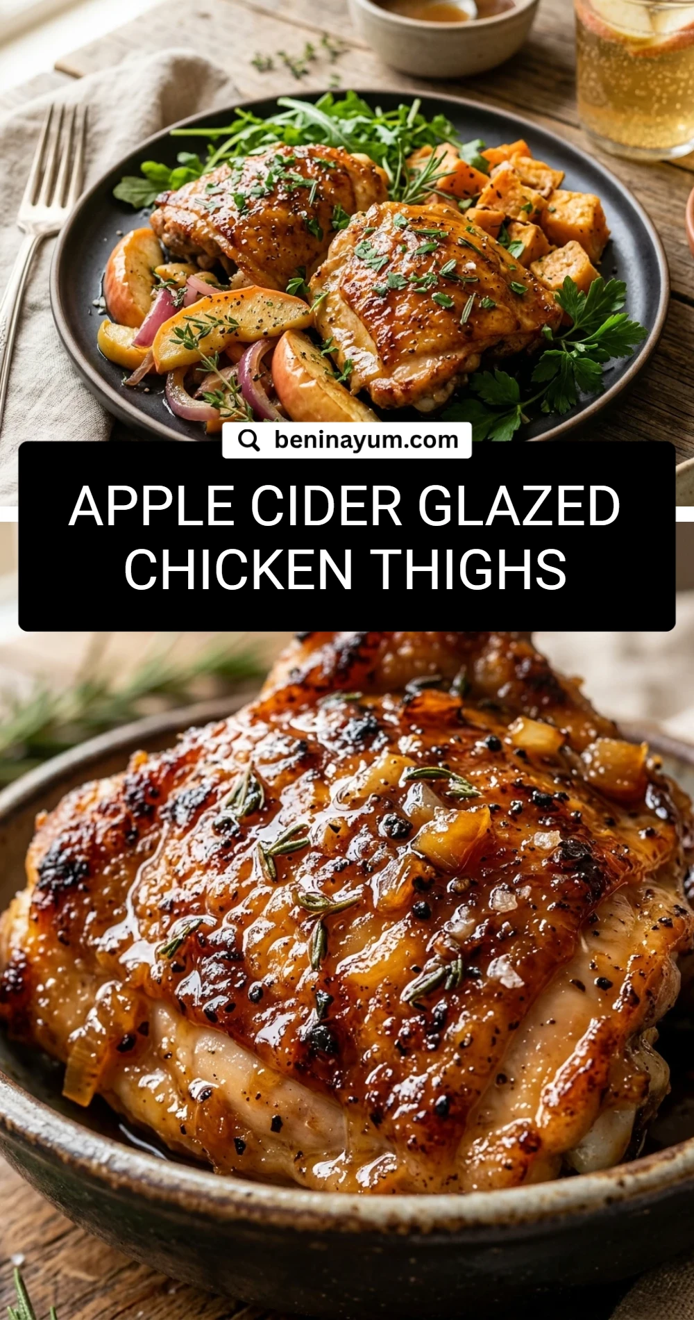Apple Cider Glazed Chicken Thighs