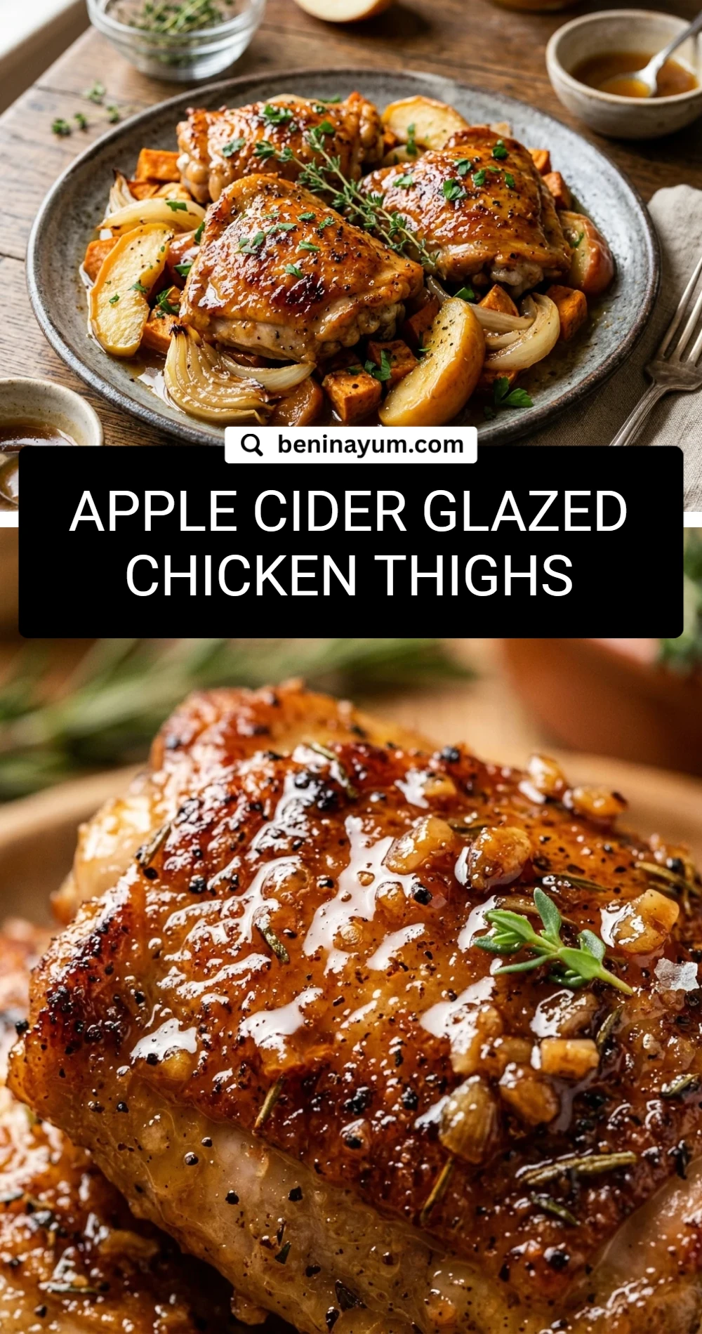 Apple Cider Glazed Chicken Thighs
