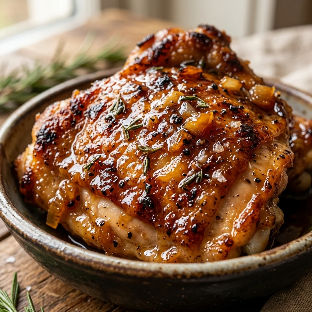 Apple Cider Glazed Chicken Thighs