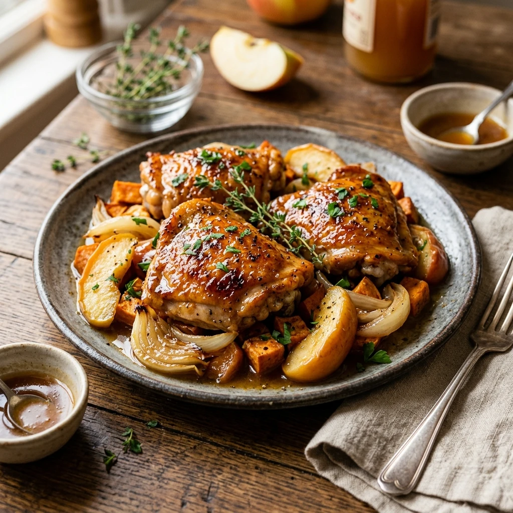 Apple Cider Glazed Chicken Thighs