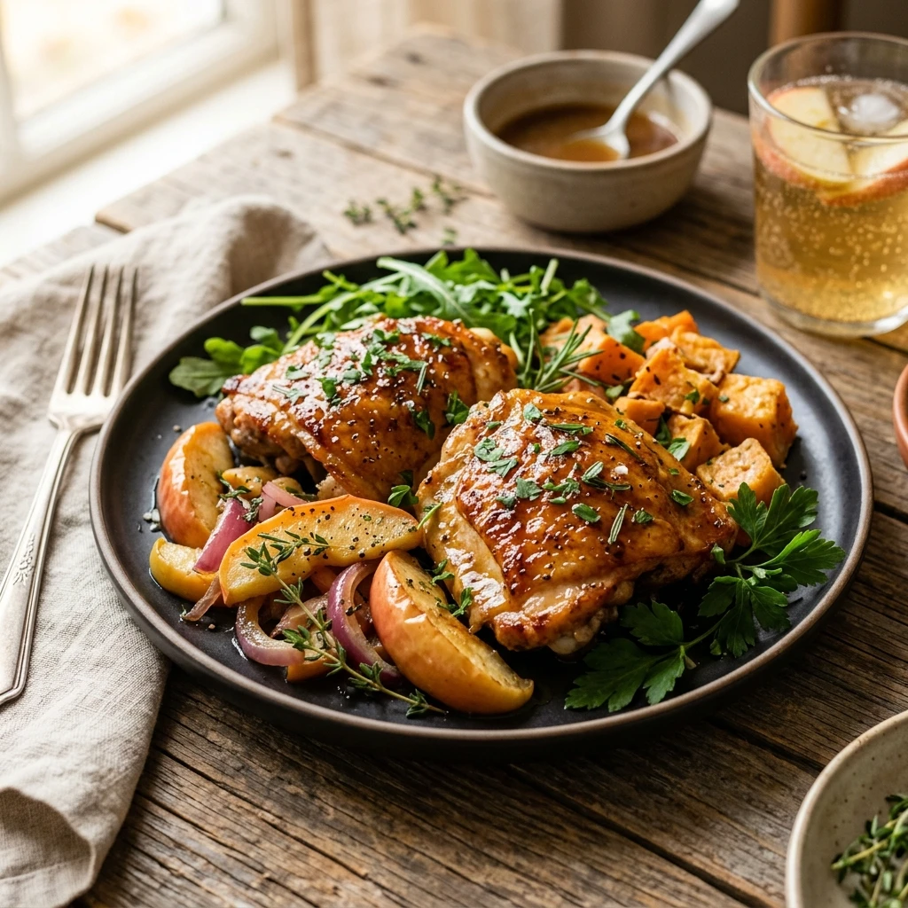 Apple Cider Glazed Chicken Thighs
