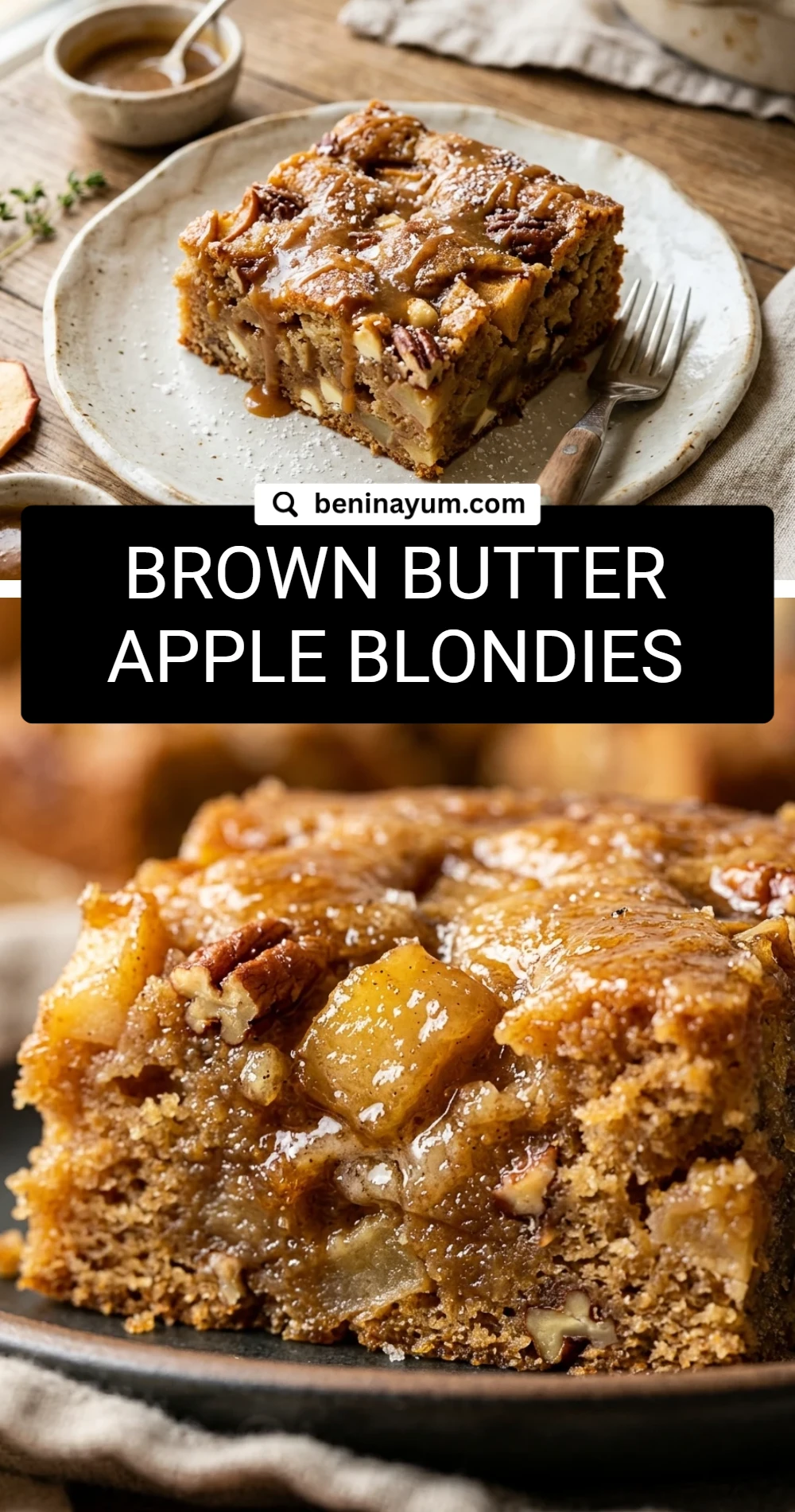 Brown Butter Apple Blondies