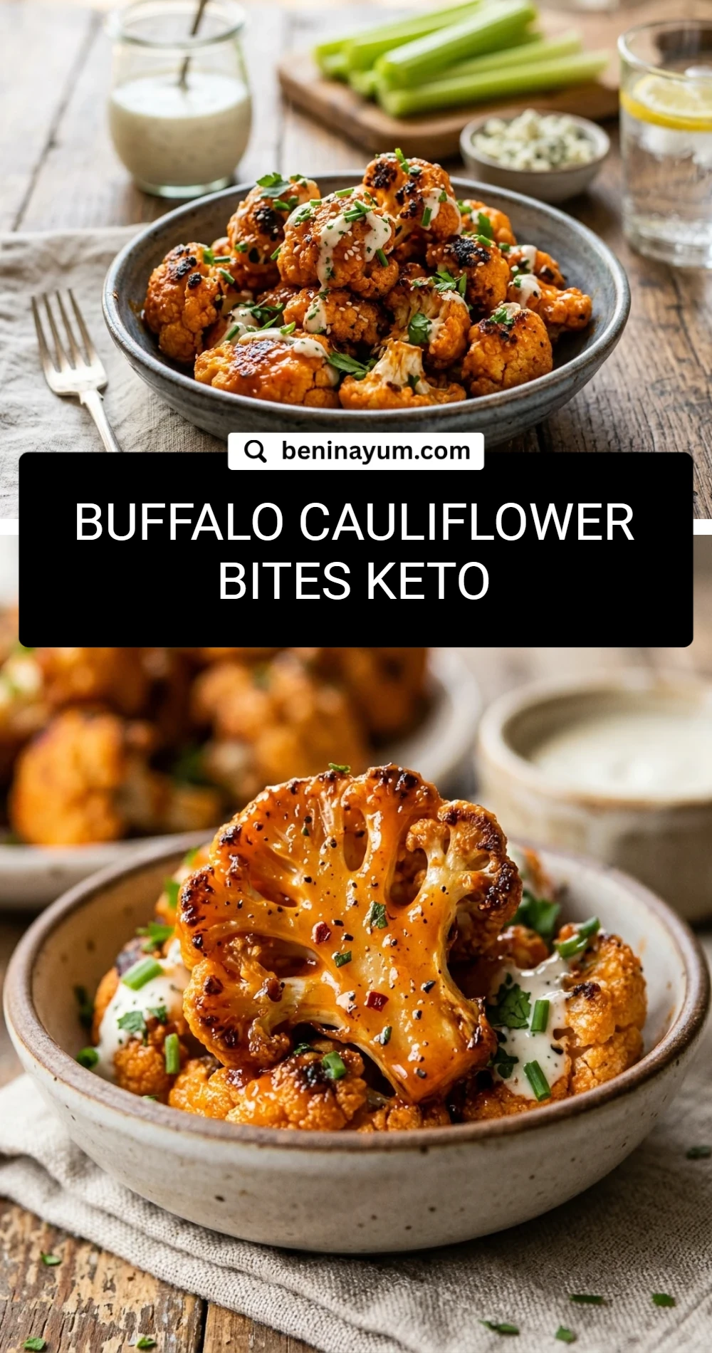 Buffalo Cauliflower Bites Keto