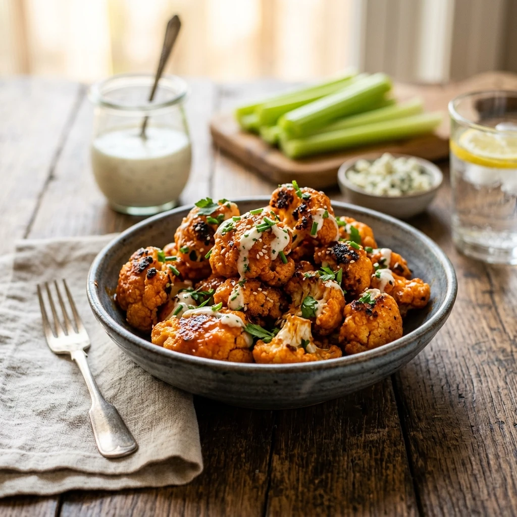 Buffalo Cauliflower Bites Keto