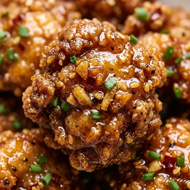 Crispy Honey Garlic Chicken Bites