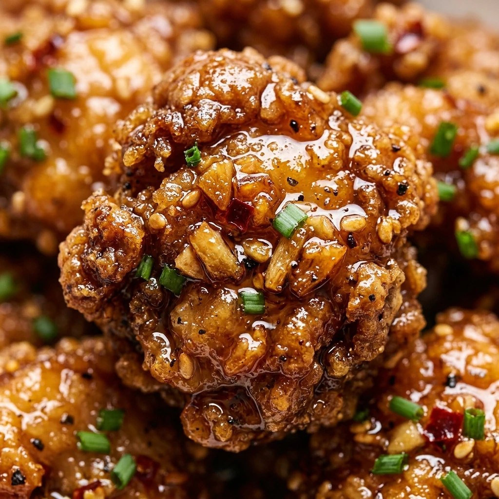 Crispy Honey Garlic Chicken Bites
