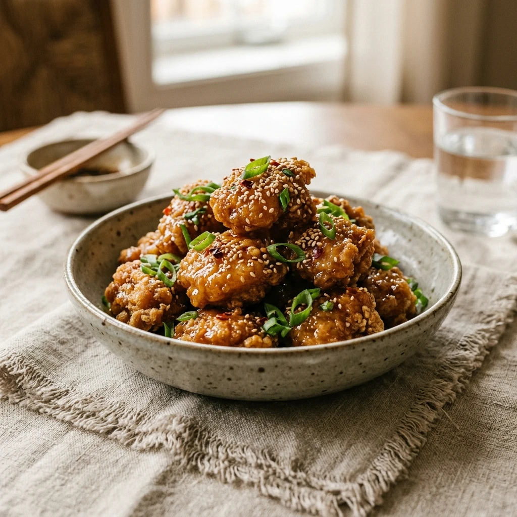 Crispy Honey Garlic Chicken Bites