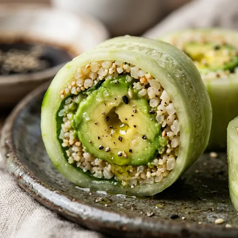 Cucumber Avocado Rolls Keto