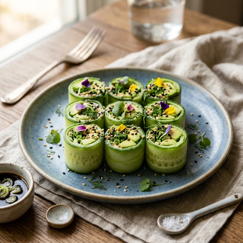 Cucumber Avocado Rolls Keto