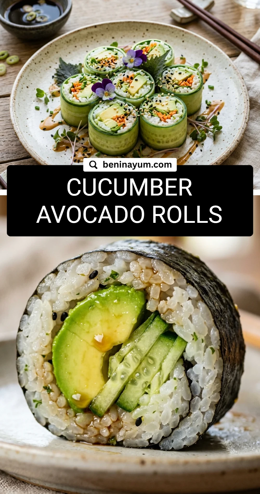 Cucumber Avocado Rolls