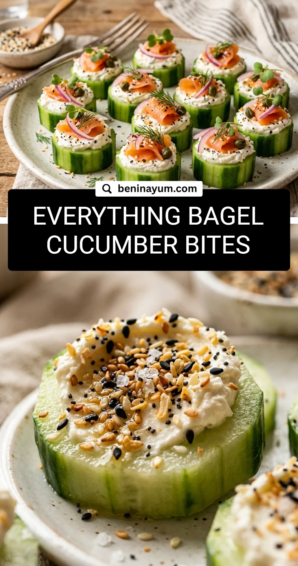 Everything Bagel Cucumber Bites